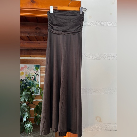 Convertible Maxi Skirt / Strapless Dress – Dark silver grey – Size S/M - Picture 2 of 4